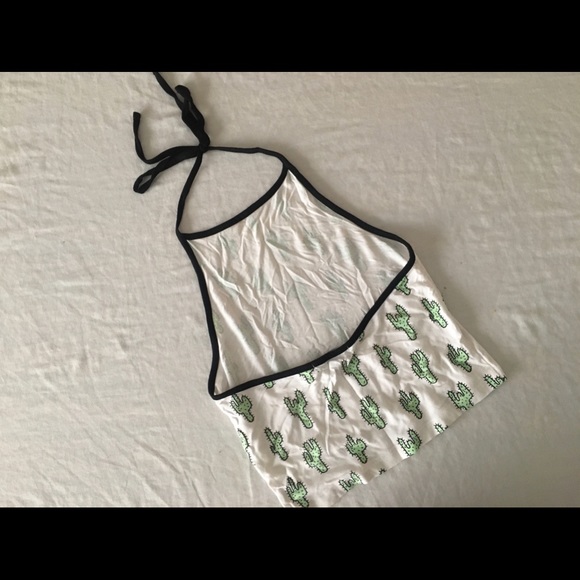 forever 21 cactus print halter top - Picture 7 of 9